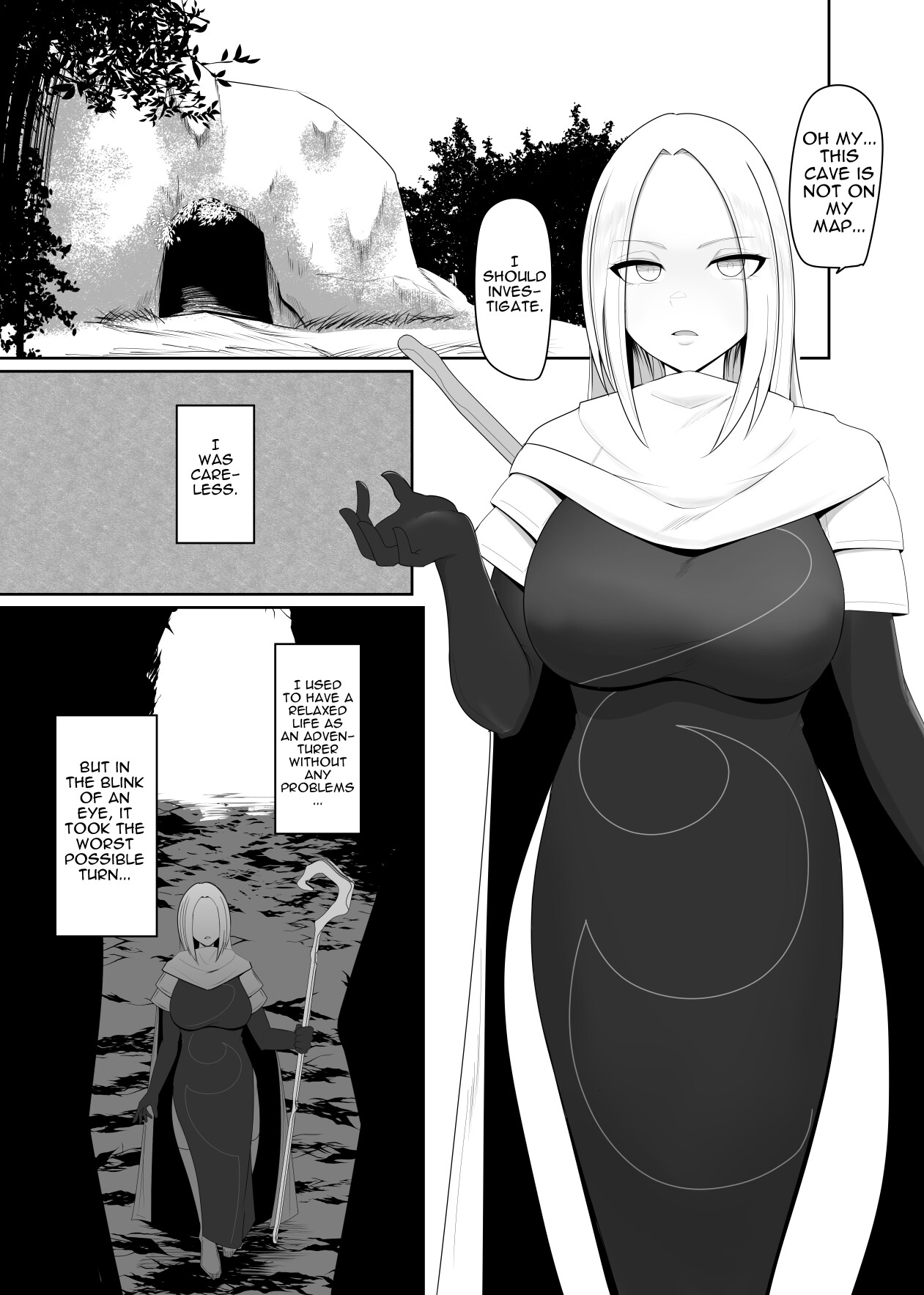 Hentai Manga Comic-Tentacle Parasite - A Female Sorceress is Helplessly Subjugated-Read-2